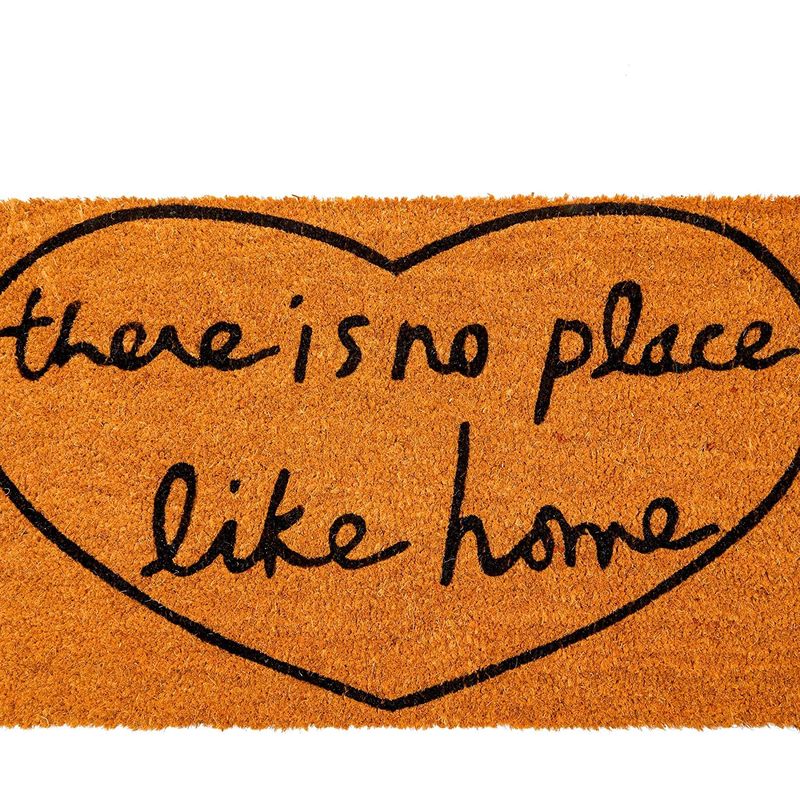 There is No Place Like Home Nonslip Doormat, Coco Coir Mat (17 x 30 in)