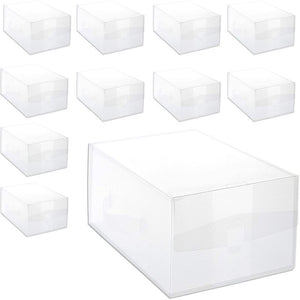 Stackable Shoe Storage Boxes, Plastic Shoe Box (13 x 8.25 x 5.1 In, 10 Pack)