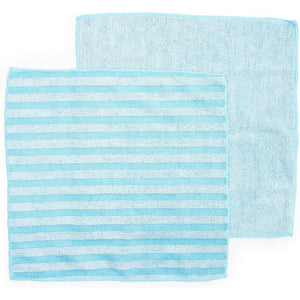 Glass and All Purpose Cleaning Cloths (Blue, 2 Sizes, 4 Pack)