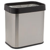 Stainless Steel Trash Can, Garbage Can for Office (11.8 x 11 x 7.48 Inches)