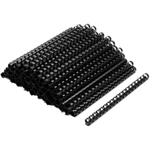 Black Spiral Binding Coils, Plastic Coil Spines for 130 Sheets (11 in, 16mm, 100 Pack)