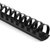 Black Spiral Binding Coils, Plastic Coil Spines for 220 Sheets (11 in, 25mm, 50 Pack)