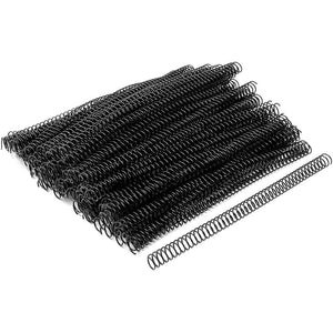 Black Spiral Binding Coils, Plastic Spines for 110 Sheets (12 in, 14mm, 4:1 Pitch, 100 Pack)