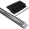 Black Spiral Binding Coils, Plastic Coil Spines for 90 Sheets (12 in, 12mm, 4:1 Pitch, 100 Pack)