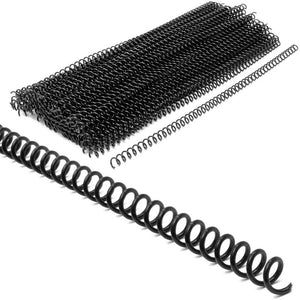 Black Spiral Binding Coils, Plastic Spines for 30 Sheets (12 in, 6mm, 4:1 Pitch, 100 Pack)