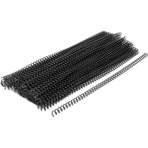 Black Spiral Binding Coils, Plastic Spines for 30 Sheets (12 in, 6mm, 4:1 Pitch, 100 Pack)