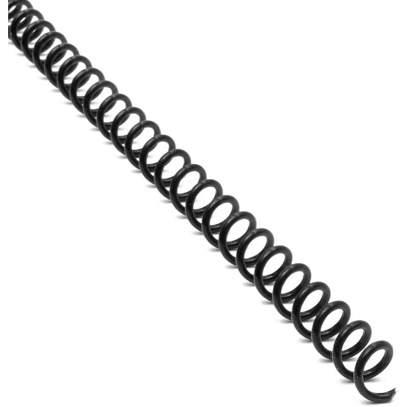 Black Spiral Binding Coils, Plastic Spines for 30 Sheets (12 in, 6mm, 4:1 Pitch, 100 Pack)