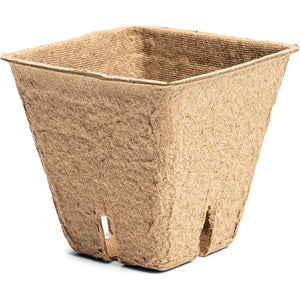 Square Peat Starter Pots with Plastic Plant Labels (2.3 In, 120 Pack)