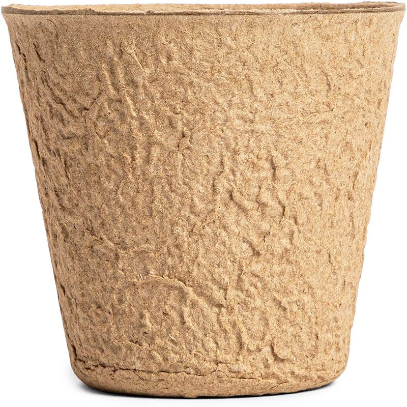 Round Peat Starter Pots with Plastic Plant Labels (3 In, 120 Pack)