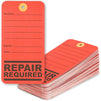 Repair Required Tags with Perforation (Red, 3 x 5.75 In, 100 Pack)