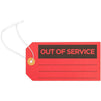 Out of Service Tags with Cotton String (Red, 5.75 x 3 in, 100 Pack)