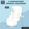 Plastic Jewelry Organizer, Hair Tie Container for Bathroom (4.5 x 4.5 x 7 In)