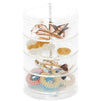 Plastic Jewelry Organizer, Hair Tie Container for Bathroom (4.5 x 4.5 x 7 In)