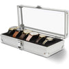 Watch Box Display Case with 6 Slots (10 x 4 x 2.25 in)