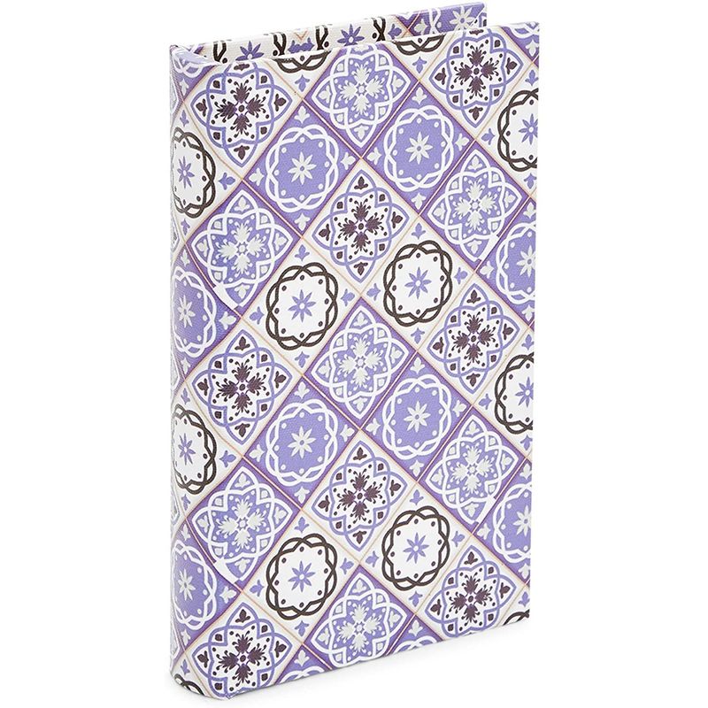 Books Storage Box for Home Decor, Portuguese Tiles (3 Sizes, 3 Pieces)