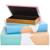 Books Storage Box for Home Decor, Abstract Painting (3 Sizes, 3 Pieces)