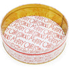 Merry Christmas Cookie Containers and Lids, Round Nesting Tins Set (3 Sizes, 3 Pack)