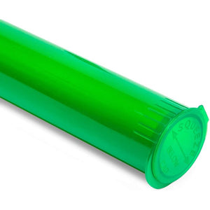 Plastic Airtight Tubes with Caps, Green Pop Top Containers (4.6 In, 200 Pack)