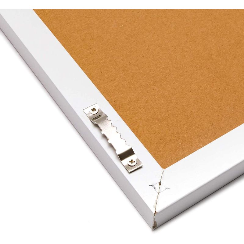 Decorative Cork Board with White Frame, Bulletin (9.7 x 23.7 In)