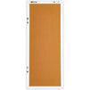 Decorative Cork Board with White Frame, Bulletin (9.7 x 23.7 In)
