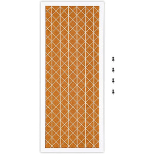 Decorative Bulletin Board, Diamond Pattern Cork Board (23.7 x 9.7 x 0.6 in)