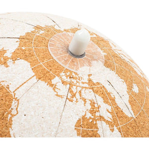 Mini Cork Globe, 6 Push Pins, Educational World Map for Desktop (5.9 x 7.87 in)