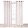 Grommet Curtain Panels, Sheer Pink Faux Linen (54 x 84 Inches, 2 Pack)