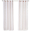 Grommet Curtain Panels, Sheer Pink Faux Linen (54 x 84 Inches, 2 Pack)