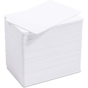 PVC Cards for ID Badges, Not for Sublimation (3.25 x 2.15 in, White, 100 Pack)