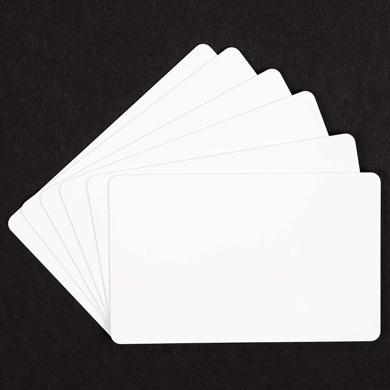 Pack 100 White Blank cards 0.76mm