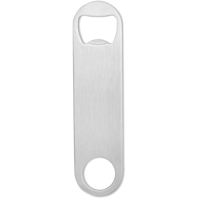 Stainless Steel Flat Bottle Opener (4.8 x 1.2 Inches, 12-Pack)