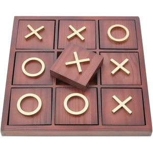 Wooden Tic Tac Toe Coffee Table Game (9.5 x 9.5 in)