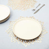 Decorative Vinyl Placemat in Gold Leaf Design (14.4 in, 10 Pack)