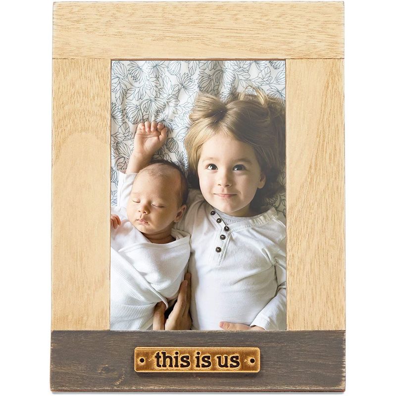 Juvale Rustic Wooden Picture Frame for 4 x 6 in Family Photos (5.9 x 0.4 x 7.9 in)