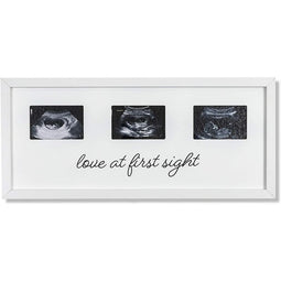 Juvale Sonogram Picture Frame for 3 Ultrasound Keepsake Photos (17 x 7.5 x 0.5 in)