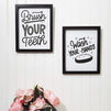 Bathroom Wall Art Prints, Funny Quotes Bathroom Decor (8 x 0.5 x 10 In, 4 Pack)