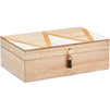 Decorative Box with Lid and Tassel, Wooden Jewelry Storage (9.5 x 6 x 3 In)