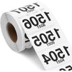 Reverse Number Stickers for Live Sale, 1501-2000 (2 x 1 Inches, 500 Pack)