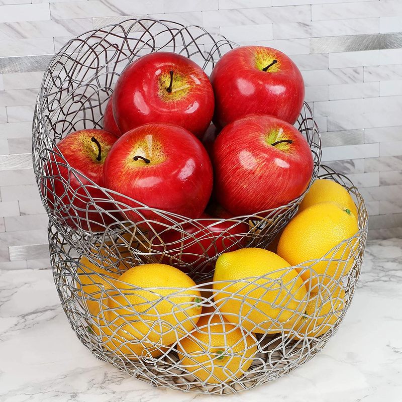 Juvale Red Artificial Apples, Faux Fruit Decor (2.5 in, 8 Pack)