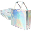 Reusable Grocery Tote Bag with Handles, Holographic (14 x 12 x 5 In, 24 Pack)