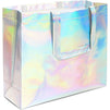 Reusable Grocery Tote Bag with Handles, Holographic (14 x 12 x 5 In, 24 Pack)