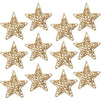 3D Gold Star Christmas Tree Ornaments (4 x 1.5 x 4 Inches, 12 Pack)