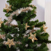 3D Gold Star Christmas Tree Ornaments (4 x 1.5 x 4 Inches, 12 Pack)