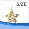 3D Gold Star Christmas Tree Ornaments (4 x 1.5 x 4 Inches, 12 Pack)