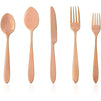 Rose Gold Stainless Steel Cutlery, Flatware Set for 8 (40 Pieces)