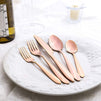 Rose Gold Stainless Steel Cutlery, Flatware Set for 8 (40 Pieces)