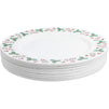 Plastic Plates with Foil Edge for Christmas, Reusable Plate (10.25 In, 24 Pack)