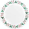 Plastic Plates with Foil Edge for Christmas, Reusable Plate (10.25 In, 24 Pack)