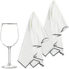 Microfiber Wine Glass Cleaning Cloths, Lint Free (27.5 x 20 in, White, 2 Pack)