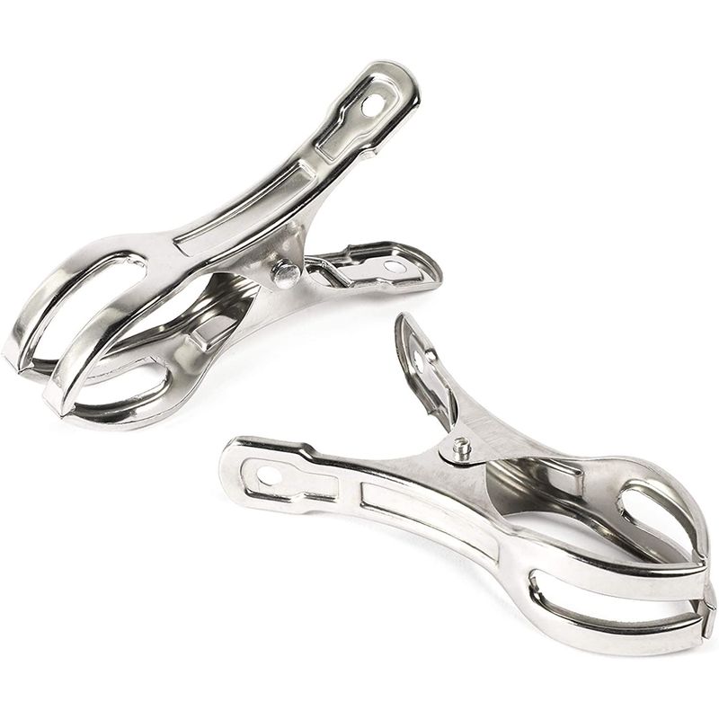 Juvale Metal Clothespin Clips, Stainless Steel Clamps (4.4 Inches, 20 Pack)